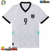 Camisa de Futebol Áustria Marcel Sabitzer #9 Equipamento Secundário Mulheres Europeu 2024 Manga Curta